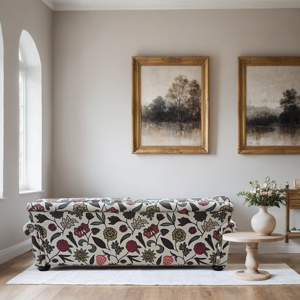 Bröderna Andersson 3-sits soffa – blommig klassiker Nypris 40.000 kr